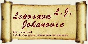 Leposava Jokanović vizit kartica